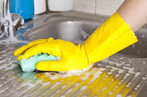 Professional cleaning of a stairwell and hallway in a communal property