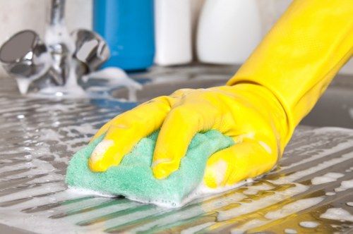 Waste sorting and disposal compliance during cleaning